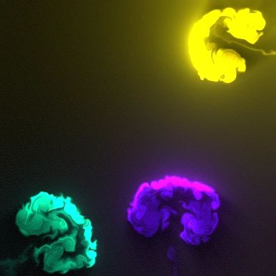 Preview of the Fluid Simulator audio-reactive visual