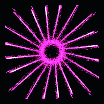 Preview of the Particle Accelerator audio-reactive visual