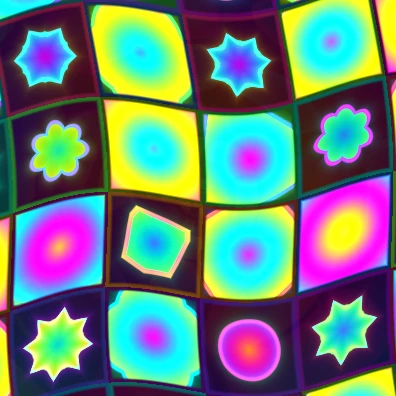 Preview of the Popart Grid audio-reactive visual