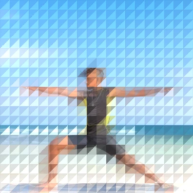 Preview of the Triangle Facets audio-reactive visual