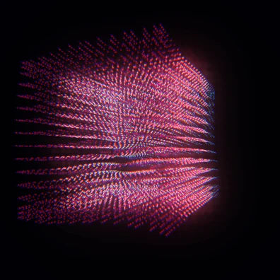 Preview of the Volumetric LED Field audio-reactive visual